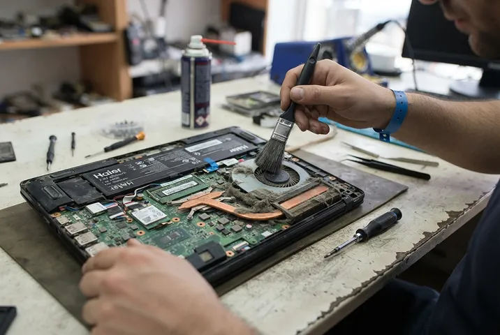 Чистка системы охлаждения ноутбука Haier